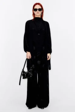 Mujer BIMBA Y LOLA Vestidos Y Monos<Vestido Mini Jacquard Negro