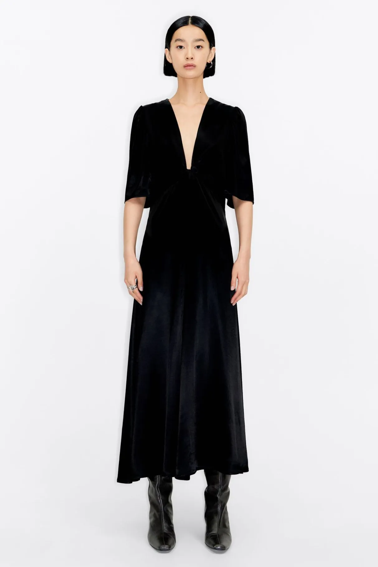 Mujer BIMBA Y LOLA Vestidos Y Monos<Vestido Nudo Saten Negro