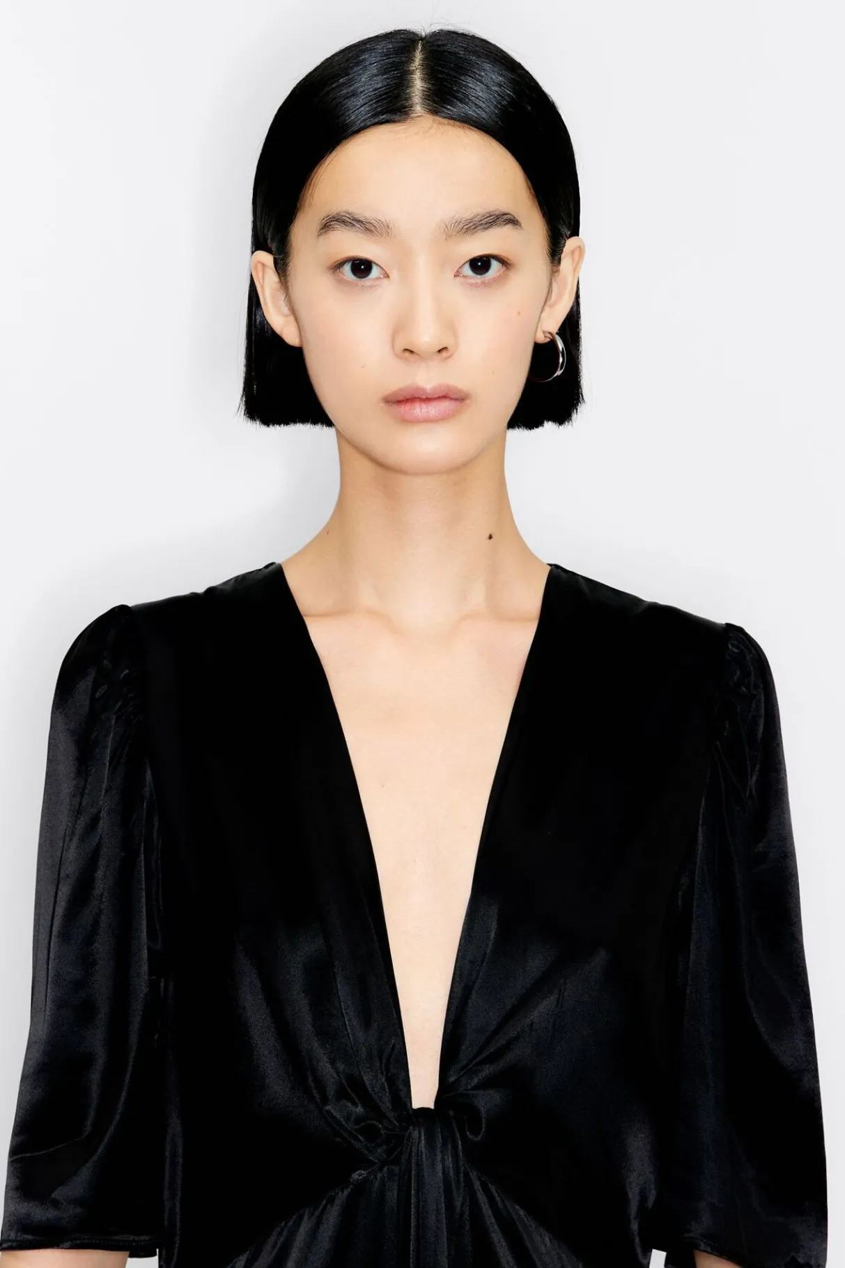 Mujer BIMBA Y LOLA Vestidos Y Monos<Vestido Nudo Saten Negro