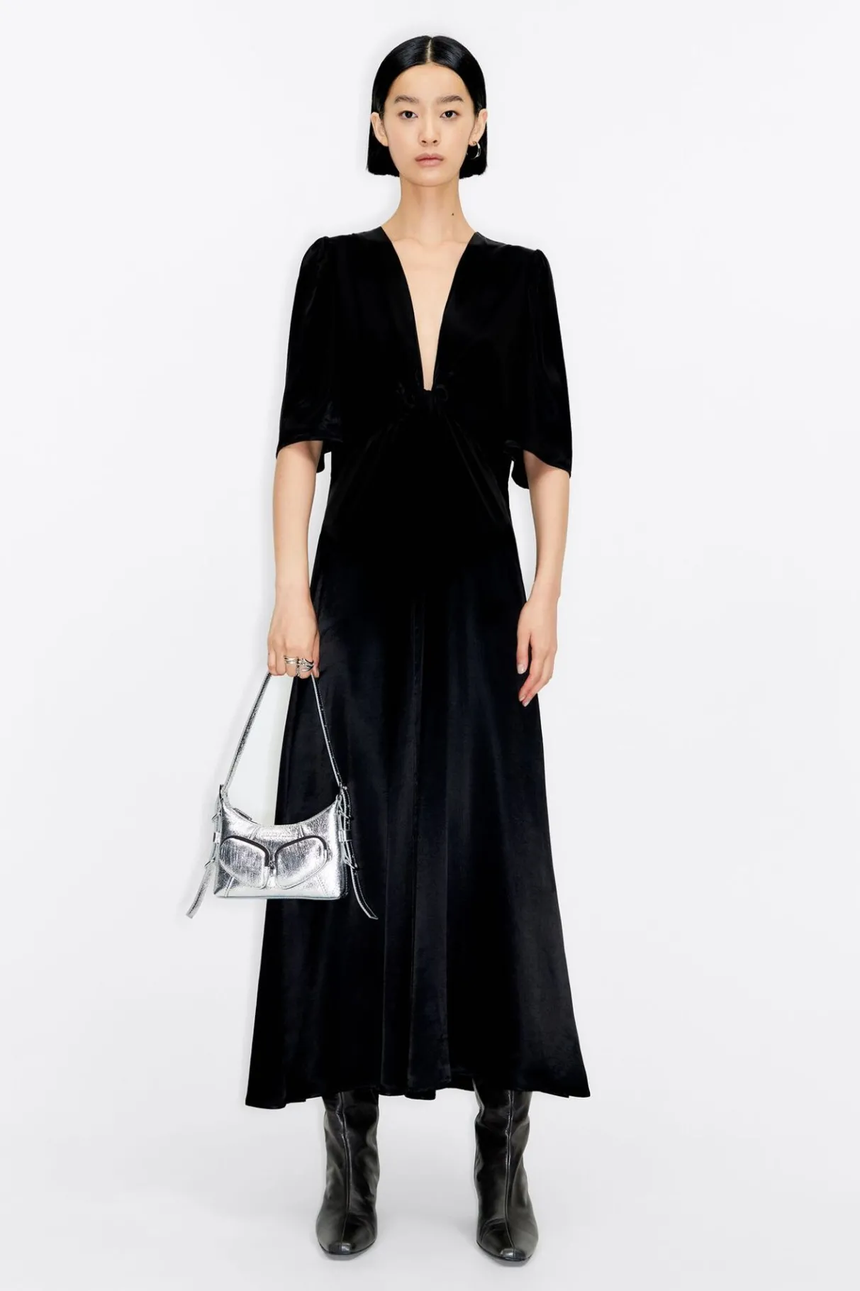 Mujer BIMBA Y LOLA Vestidos Y Monos<Vestido Nudo Saten Negro