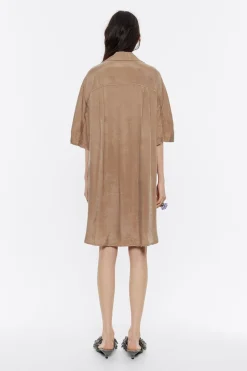 Mujer BIMBA Y LOLA Vestidos Y Monos<Vestido Oversize Fluido Camel