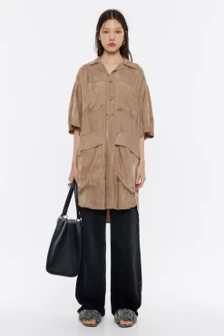 Mujer BIMBA Y LOLA Vestidos Y Monos<Vestido Oversize Fluido Camel