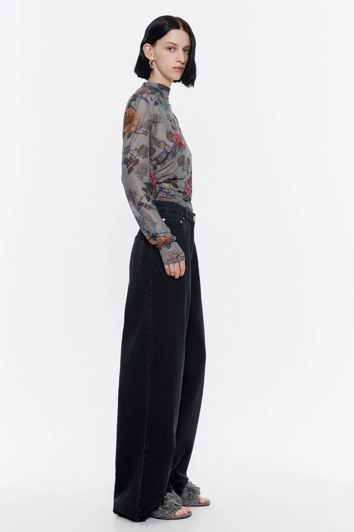 Mujer BIMBA Y LOLA Denim<Wide Leg - Vaquero Negro Lavado
