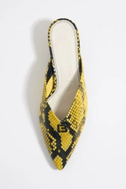 Mujer BIMBA Y LOLA Salones<Zapato Salon Piel Print Serpiente Amarillo